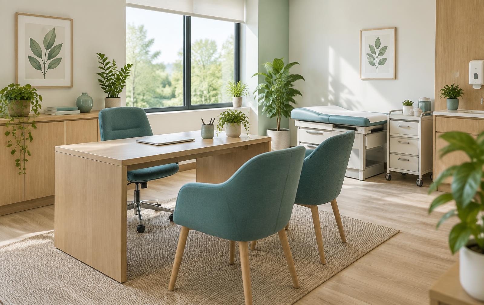 Bright consultation room at Primary Doctor Care